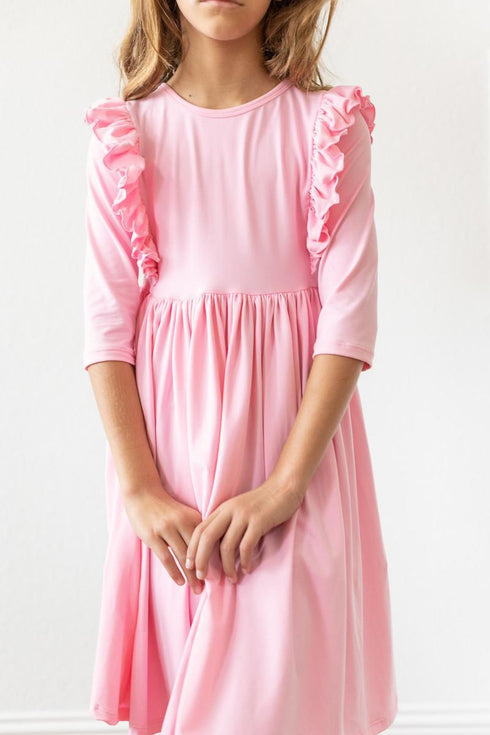 bubblegum-pink-ruffle-twirl-dress Mila & Rose - Sophia's Style-2